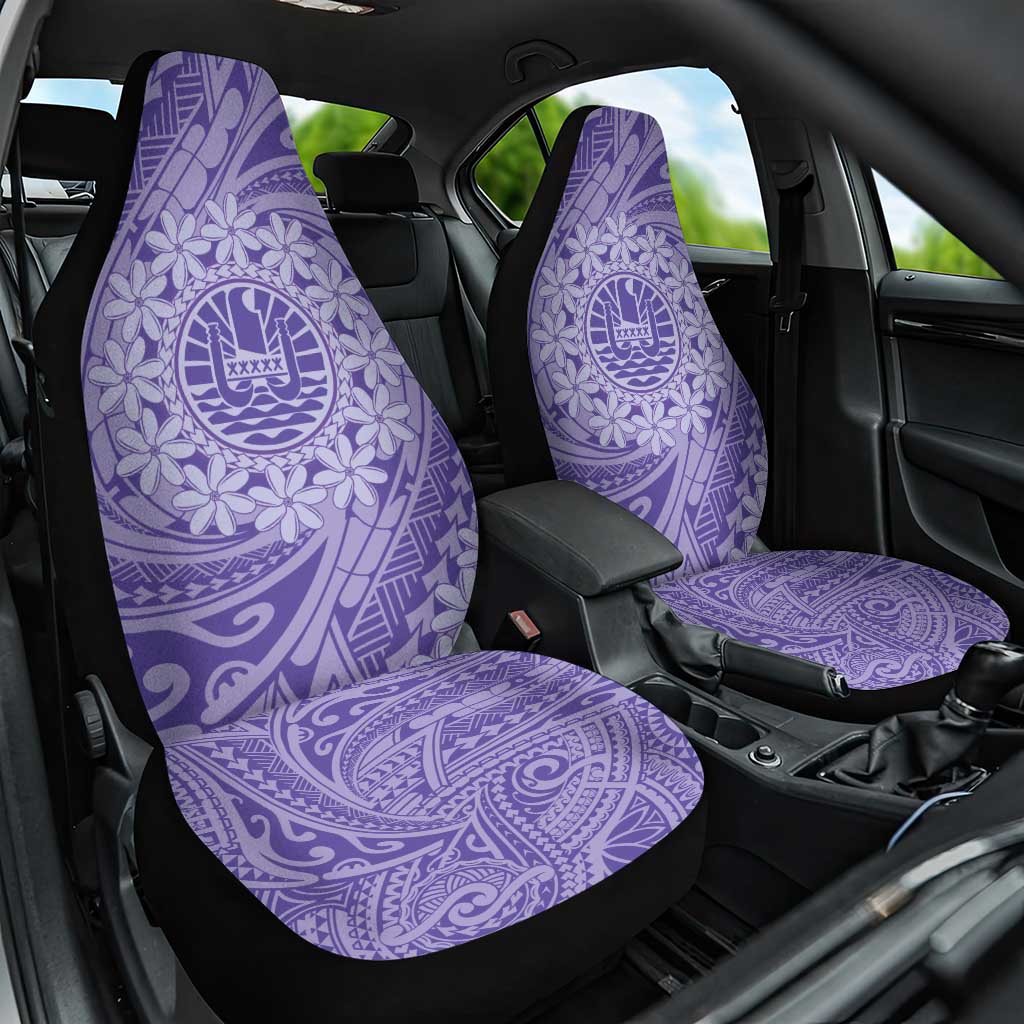 Tahitian Tiare Flower Car Seat Cover Violet Polynesian Pattern LT9 One Size Violet - Polynesian Pride