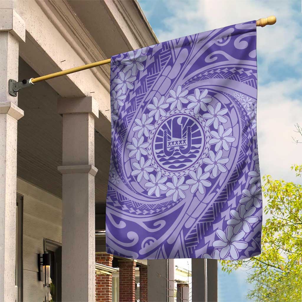 Tahitian Tiare Flower Garden Flag Violet Polynesian Pattern LT9 House Flag Violet - Polynesian Pride