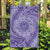 Tahitian Tiare Flower Garden Flag Violet Polynesian Pattern