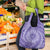 Tahitian Tiare Flower Grocery Bag Violet Polynesian Pattern