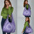 Tahitian Tiare Flower Grocery Bag Violet Polynesian Pattern