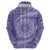 Tahitian Tiare Flower Hoodie Violet Polynesian Pattern