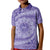 Tahitian Tiare Flower Kid Polo Shirt Violet Polynesian Pattern