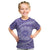 Tahitian Tiare Flower Kid T Shirt Violet Polynesian Pattern