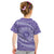 Tahitian Tiare Flower Kid T Shirt Violet Polynesian Pattern