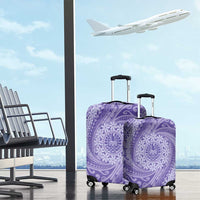 Tahitian Tiare Flower Luggage Cover Violet Polynesian Pattern LT9 - Polynesian Pride
