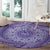 Tahitian Tiare Flower Round Carpet Violet Polynesian Pattern