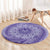 Tahitian Tiare Flower Round Carpet Violet Polynesian Pattern