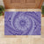 Tahitian Tiare Flower Rubber Doormat Violet Polynesian Pattern