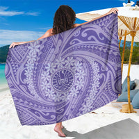 Tahitian Tiare Flower Sarong Violet Polynesian Pattern LT9 One Size 44 x 66 inches Violet - Polynesian Pride