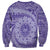 Tahitian Tiare Flower Sweatshirt Violet Polynesian Pattern