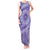 Tahitian Tiare Flower Tank Maxi Dress Violet Polynesian Pattern