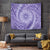 Tahitian Tiare Flower Tapestry Violet Polynesian Pattern