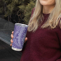 Tahitian Tiare Flower Tumbler Cup Violet Polynesian Pattern LT9 - Polynesian Pride