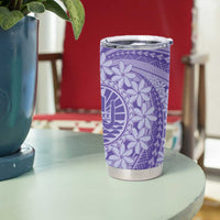 Tahitian Tiare Flower Tumbler Cup Violet Polynesian Pattern LT9 - Polynesian Pride