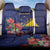 Personalised Tokelau Tropical Hibiscus Back Car Seat Cover With Polynesian Plumeria Tattoo