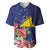 Personalised Tokelau Tropical Hibiscus Baseball Jersey With Polynesian Plumeria Tattoo