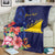 Personalised Tokelau Tropical Hibiscus Blanket With Polynesian Plumeria Tattoo