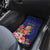 Personalised Tokelau Tropical Hibiscus Car Mats With Polynesian Plumeria Tattoo