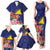 Personalised Tokelau Tropical Hibiscus Family Matching Tank Maxi Dress and Hawaiian Shirt With Polynesian Plumeria Tattoo