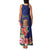 Personalised Tokelau Tropical Hibiscus Family Matching Tank Maxi Dress and Hawaiian Shirt With Polynesian Plumeria Tattoo