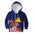 Personalised Tokelau Tropical Hibiscus Kid Hoodie With Polynesian Plumeria Tattoo