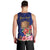 Personalised Tokelau Tropical Hibiscus Men Tank Top With Polynesian Plumeria Tattoo