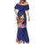 Personalised Tokelau Tropical Hibiscus Mermaid Dress With Polynesian Plumeria Tattoo