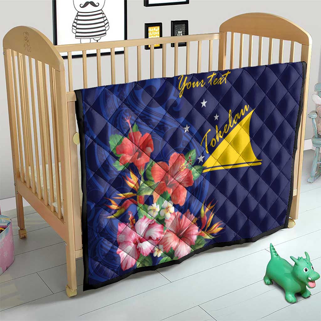Personalised Tokelau Tropical Hibiscus Quilt With Polynesian Plumeria Tattoo LT9 - Polynesian Pride