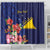 Personalised Tokelau Tropical Hibiscus Shower Curtain With Polynesian Plumeria Tattoo