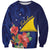 Personalised Tokelau Tropical Hibiscus Sweatshirt With Polynesian Plumeria Tattoo