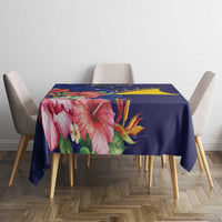 Personalised Tokelau Tropical Hibiscus Tablecloth With Polynesian Plumeria Tattoo LT9 - Polynesian Pride