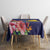 Personalised Tokelau Tropical Hibiscus Tablecloth With Polynesian Plumeria Tattoo