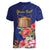 Personalised Tokelau Tropical Hibiscus Women V-Neck T-Shirt With Polynesian Plumeria Tattoo