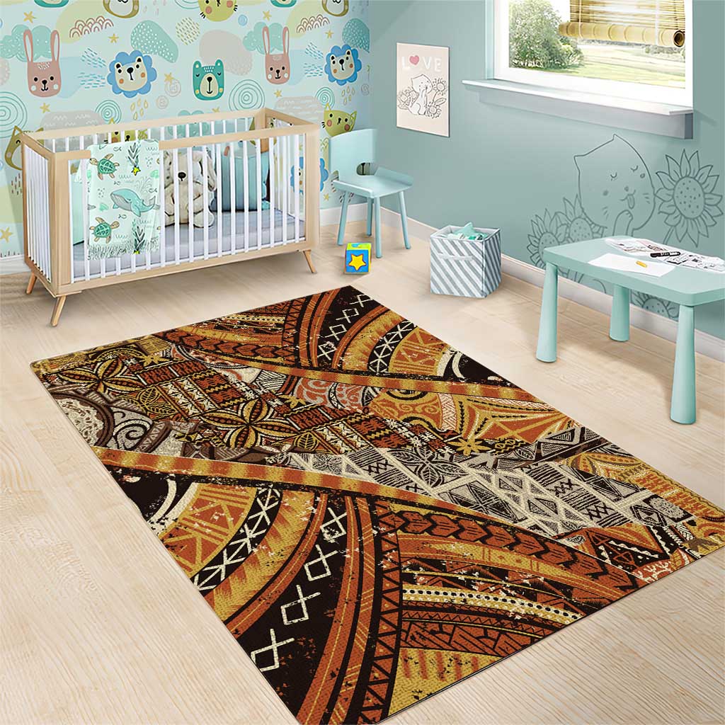 Hawaiian Style Tapa Area Rug Vintage Seamless Pattern LT9 - Polynesian Pride
