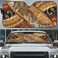 Hawaiian Style Tapa Auto Sun Shade Vintage Seamless Pattern LT9 Red - Polynesian Pride