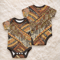 Hawaiian Style Tapa Baby Onesie Vintage Seamless Pattern LT9 - Polynesian Pride