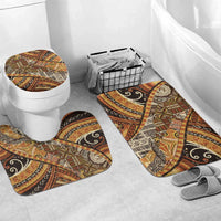 Hawaiian Style Tapa Bathroom Set Vintage Seamless Pattern LT9 Mat Set Only (3 pcs) One Size Red - Polynesian Pride