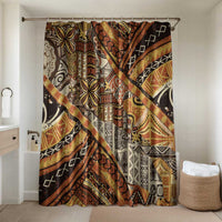 Hawaiian Style Tapa Bathroom Set Vintage Seamless Pattern LT9 Shower Curtain Only Red - Polynesian Pride