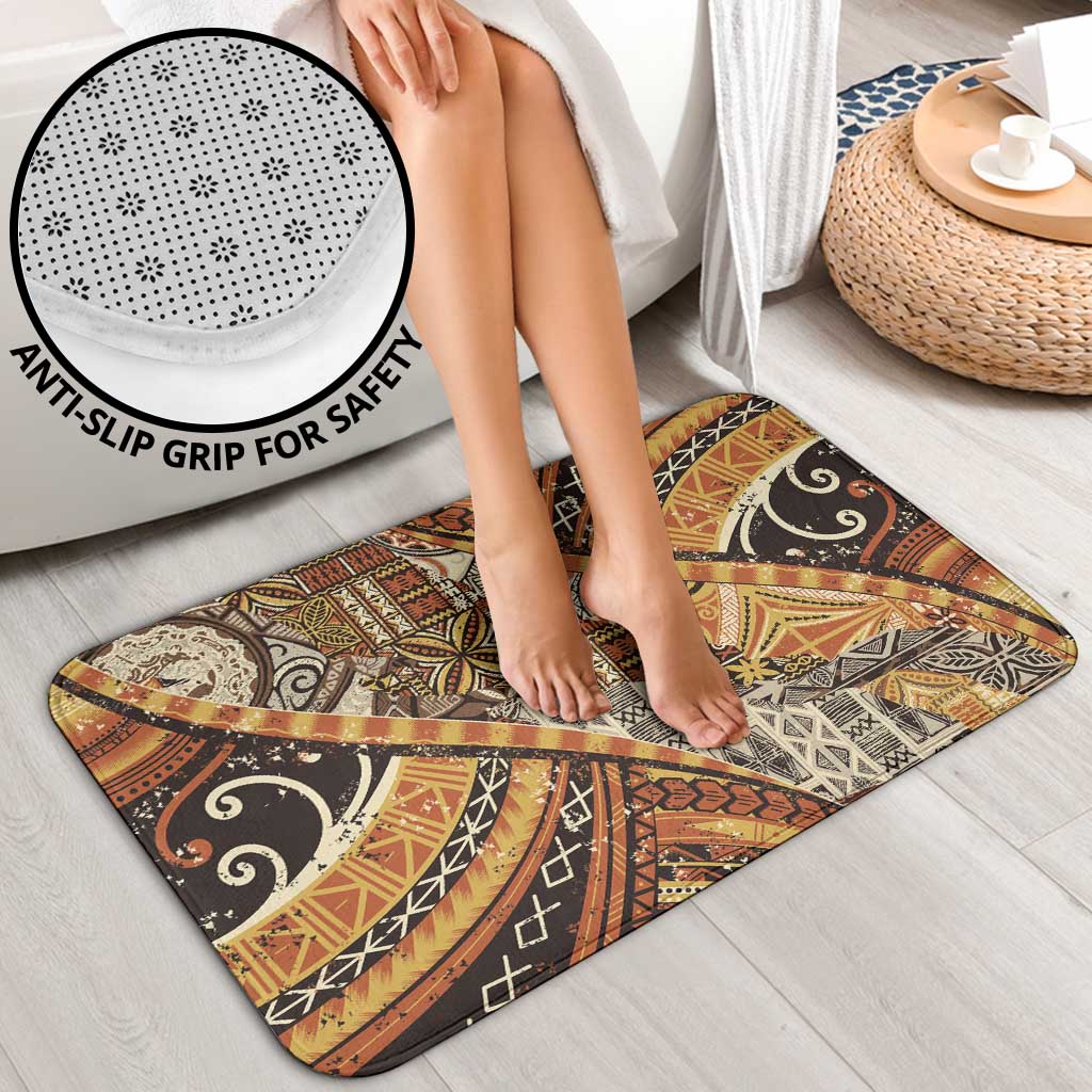 Hawaiian Style Tapa Bathroom Set Vintage Seamless Pattern LT9 - Polynesian Pride