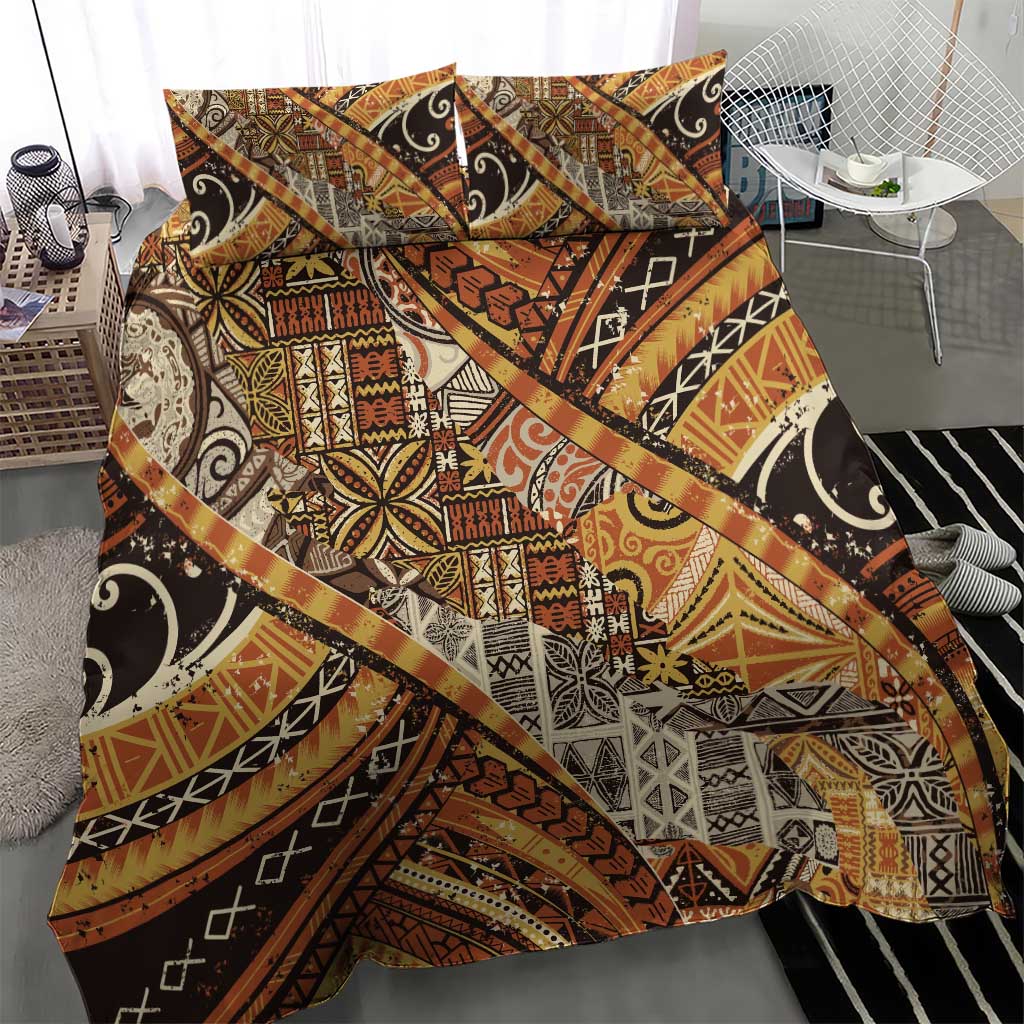 Hawaiian Style Tapa Bedding Set Vintage Seamless Pattern LT9 - Polynesian Pride