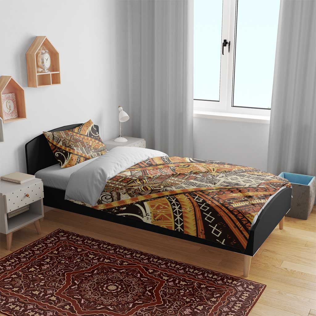 Hawaiian Style Tapa Bedding Set Vintage Seamless Pattern LT9 - Polynesian Pride