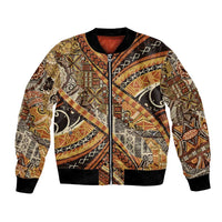 Hawaiian Style Tapa Bomber Jacket Vintage Seamless Pattern LT9 Unisex Red - Polynesian Pride