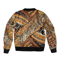 Hawaiian Style Tapa Bomber Jacket Vintage Seamless Pattern LT9 - Polynesian Pride