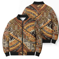 Hawaiian Style Tapa Bomber Puffer Jacket Vintage Seamless Pattern LT9 - Polynesian Pride