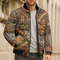 Hawaiian Style Tapa Bomber Puffer Jacket Vintage Seamless Pattern LT9 - Polynesian Pride