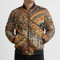 Hawaiian Style Tapa Bomber Puffer Jacket Vintage Seamless Pattern LT9 - Polynesian Pride