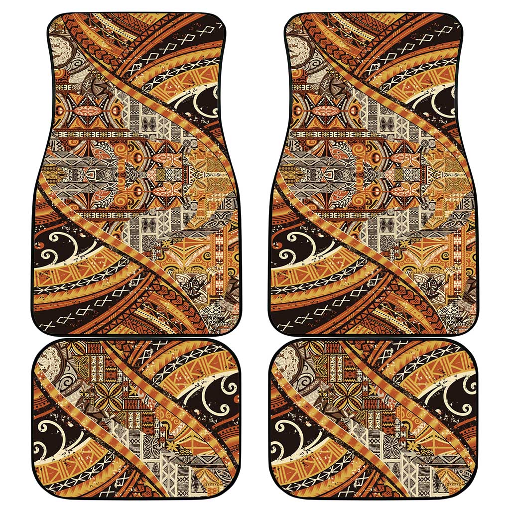 Hawaiian Style Tapa Car Mats Vintage Seamless Pattern LT9 - Polynesian Pride