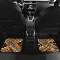 Hawaiian Style Tapa Car Mats Vintage Seamless Pattern LT9 Set 2pcs - Back Red - Polynesian Pride