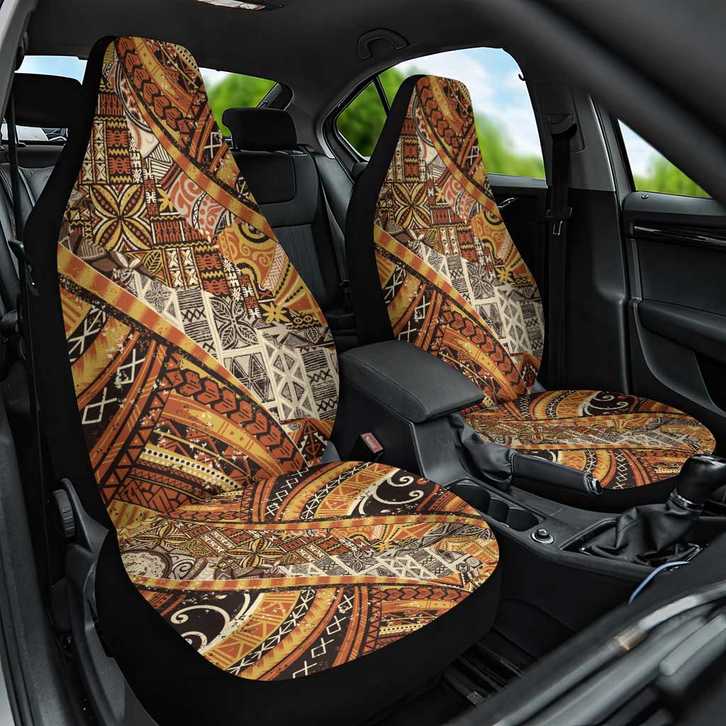 Hawaiian Style Tapa Car Seat Cover Vintage Seamless Pattern LT9 One Size Red - Polynesian Pride